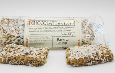 BARRITA CHOCOLATE Y COCO BIOGREDOS 60G
