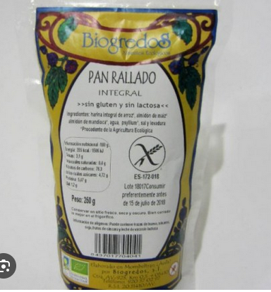PAN RALLADO SIN GLUTEN BIOGREDOS 250G