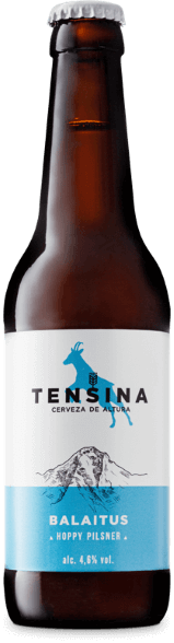 CERVEZA HOPPY PILSNER 4,6º BOTELLA TENSINA BALAITUS 33CL