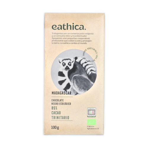 CHOCOLATE NEGRO 85% MADAGASCAR EATHICA 100G