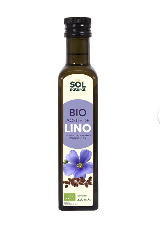 Aceite de lino bio 250ml SOL NATURAL