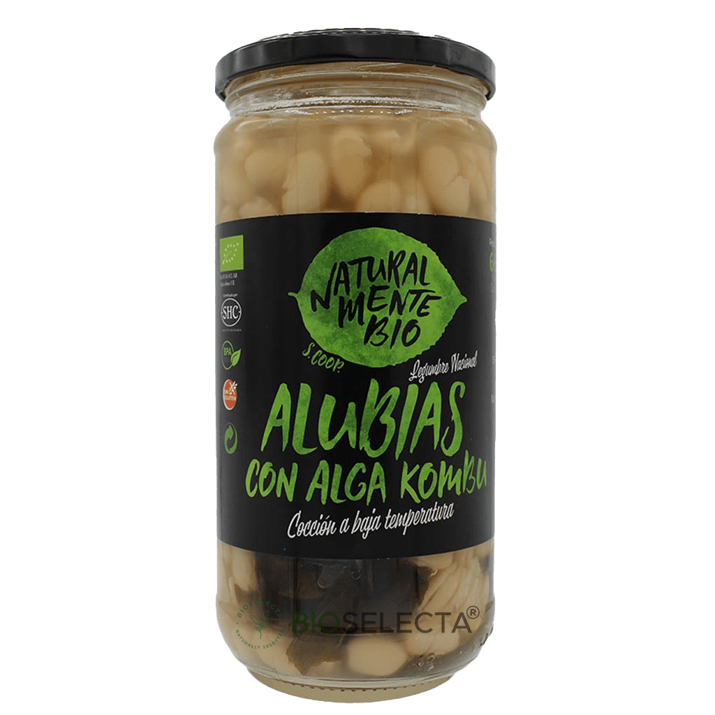 Alubias blancas con alga kombu 660g NATURALMENTEBIO