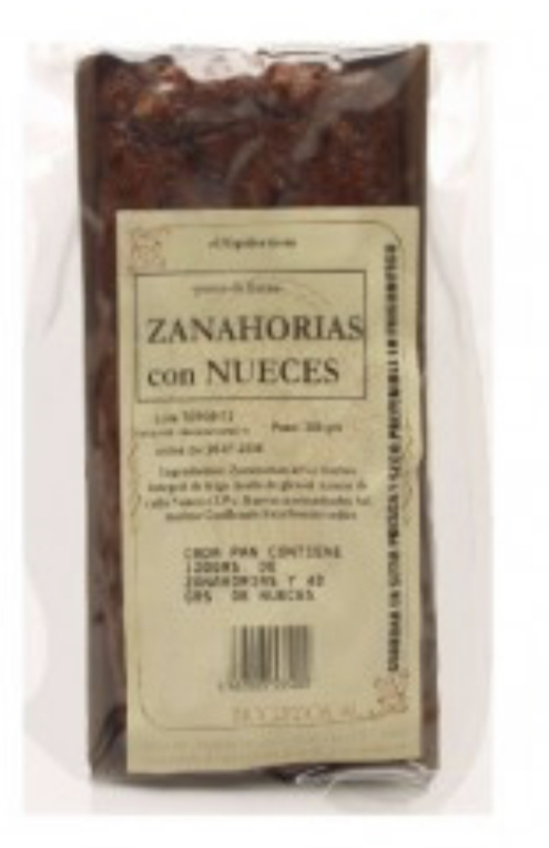 Plum-cake zanahoria y nueces 300g BIOGREDOS