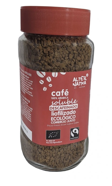 CAFE LIOFILIZADO DESCAFEINADO SOLUBLE ALTERNATIVA 3 100G