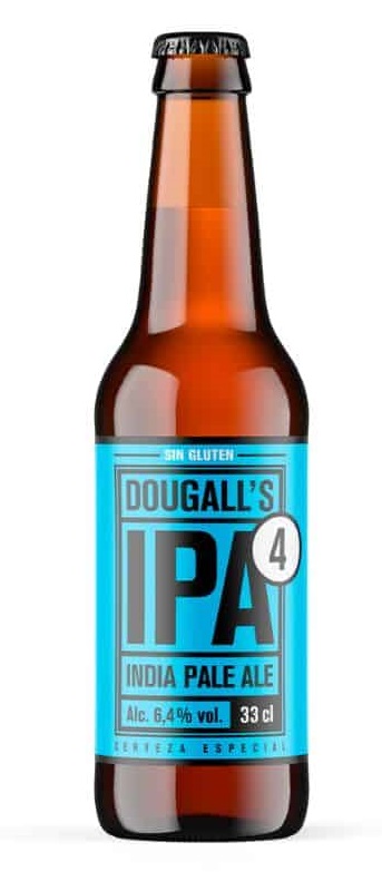 CERVEZA IPA 6,4% BOTELLA DOUGALLS IPA4 33CL