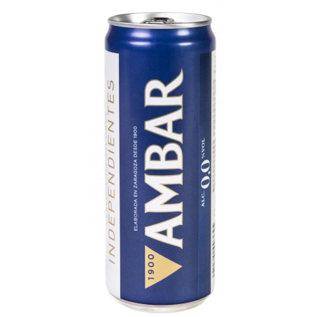 CERVEZA SIN ACOHOL LATA AMBAR 33CL