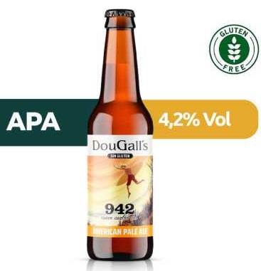 CERVEZA APA SIN GLUTEN 4,2º DOUGALLS 33CL
