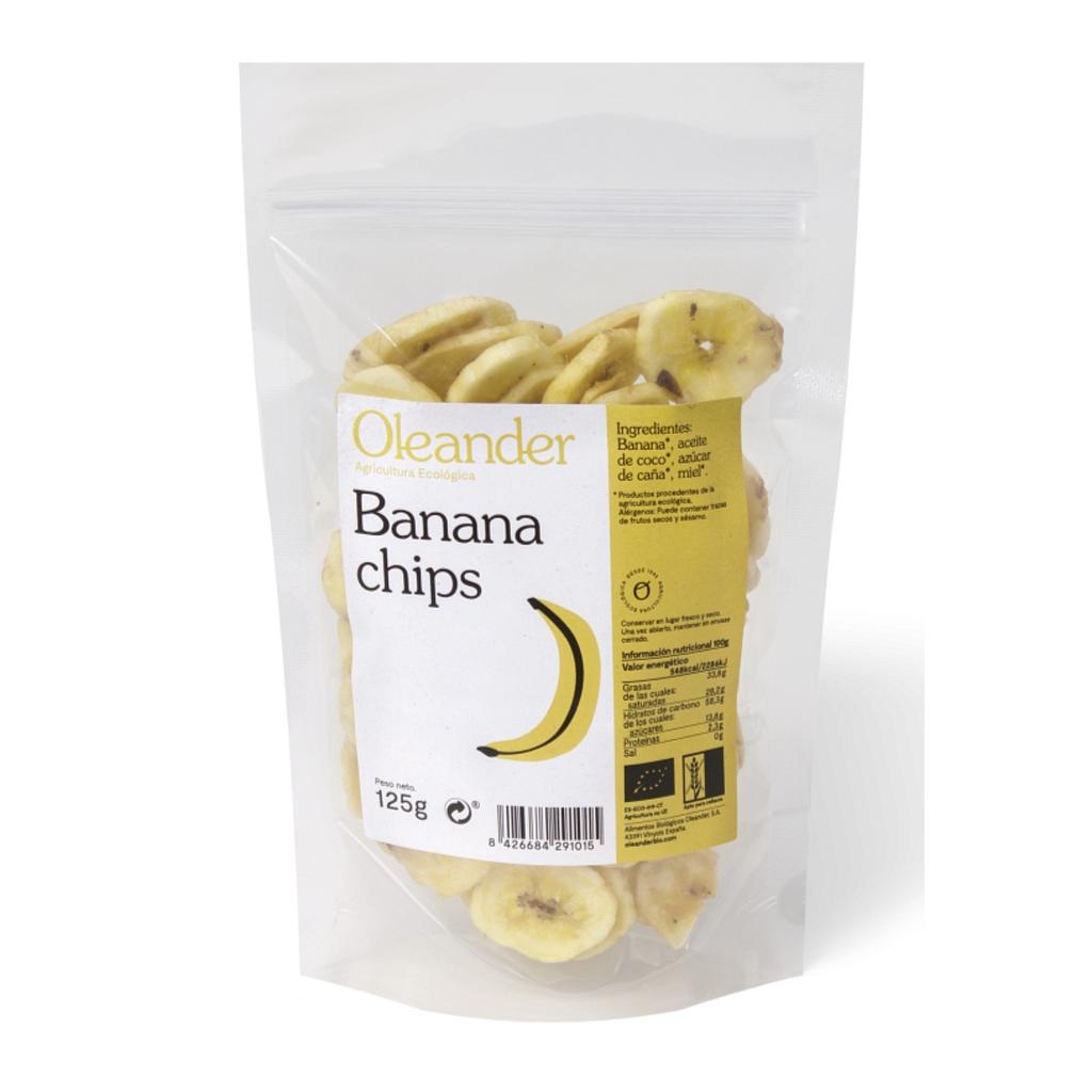 CHIPS BANANA BOLSA OLEANDER 125G