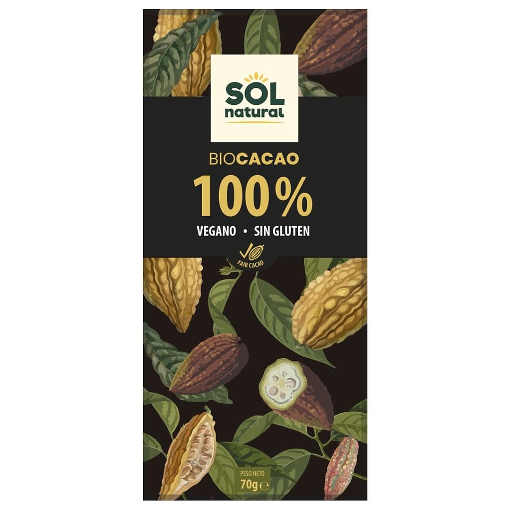CHOCOLATE PURO 100%  SOL NATURAL 70G