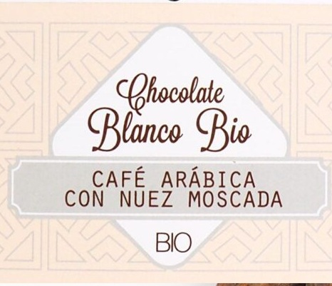 Chocolate blanco cafe nuez moscada 80g ISABEL