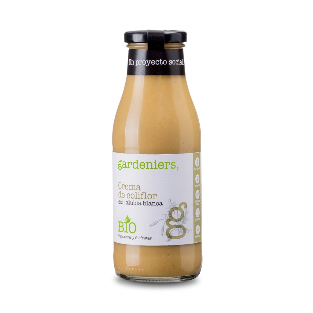 Crema coliflor con alubia blanca 500ml GARDENIERS