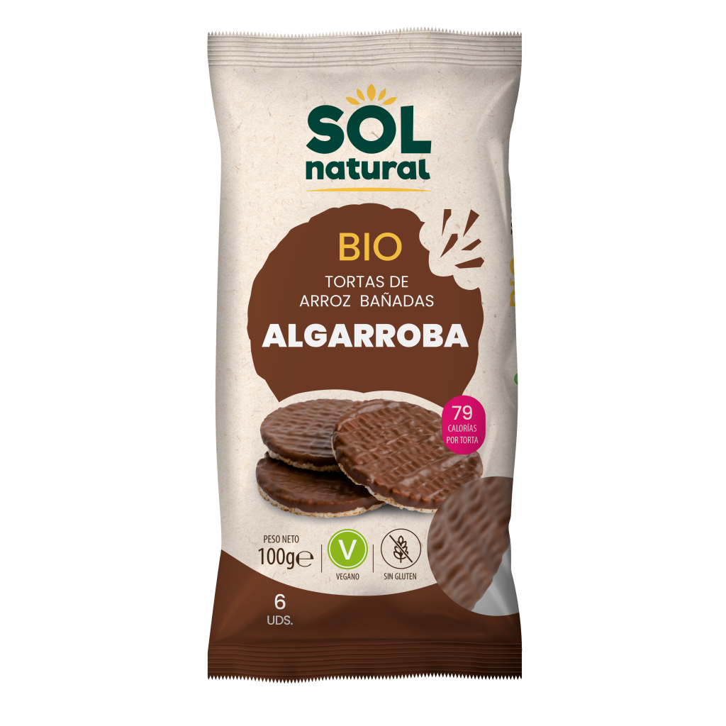 TORTAS ARROZ ALGARROBA BIO SOL NATURAL 100G