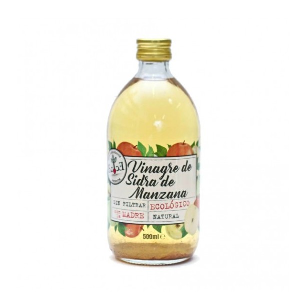 VINAGRE SIDRA MANZANA (SIN FILTRAR) ECOVINAL 500ML