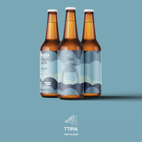 CERVEZA PILSNER SIN GLUTEN 5,2º BOTELLA SALTUS TTIPIA 33CL