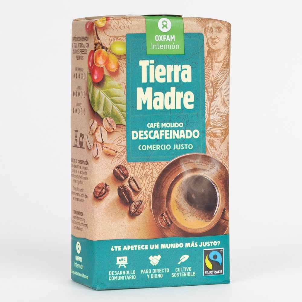 CAFE MOLIDO NATURAL DESCAFEINADO TIERRA MADRE 250G