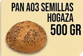 PAN A03 SEMILLAS HOGAZA ECOMONEGROS 500G
