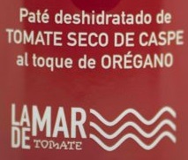 Paté deshidratado tomate seco de caspe orégano LA MAR DE SABOR