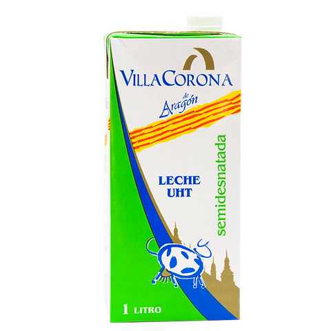 LECHE SEMIDESNATADA VILLACORONA 1L
