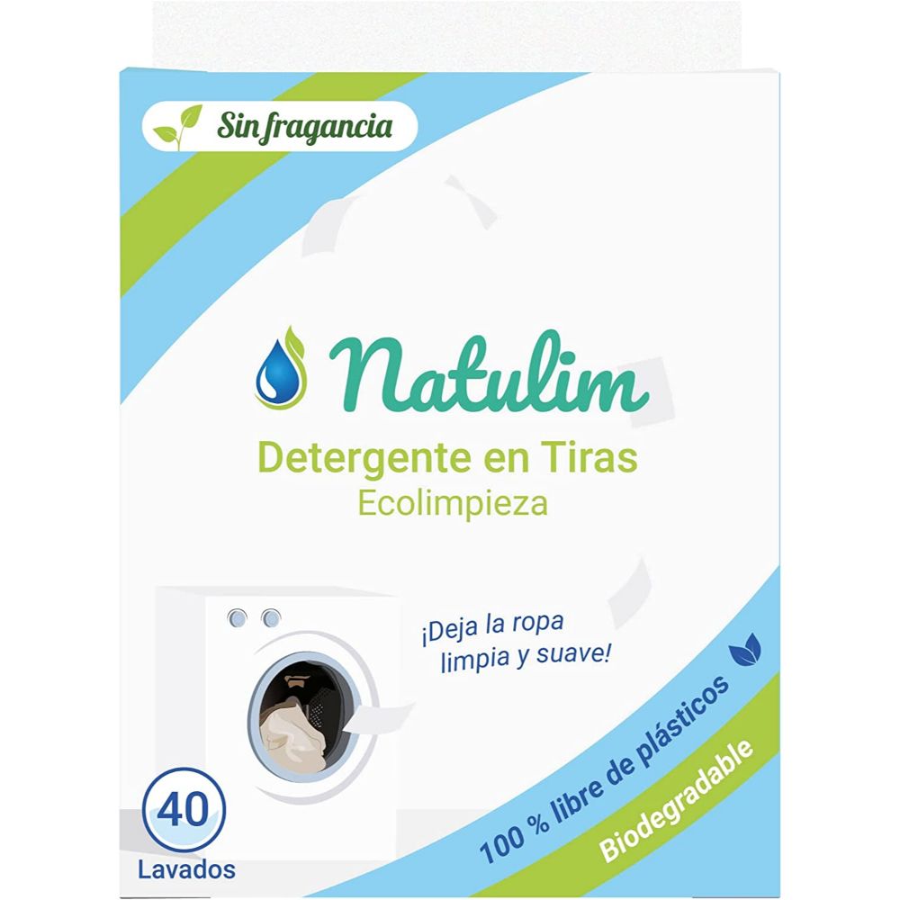 DETERGENTE TIRAS S/FRAGANCIA NATULIM 40LAV