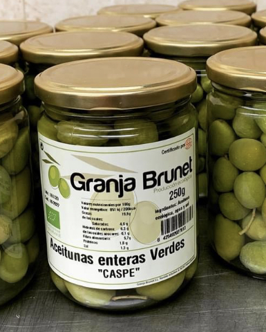 ACEITUNA ENTERA CASPE GRANJA BRUNET 250G