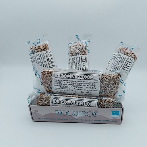 [3808] BARRITA CHOCOLATE Y COCO BIOGREDOS 60G