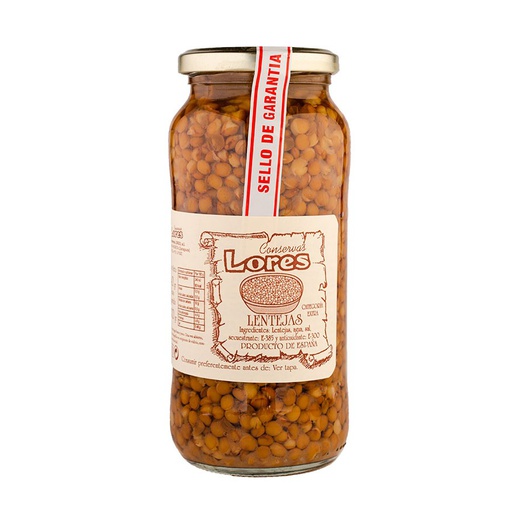 [07658] Lenteja Cocida 540g CONSERVAS LORES