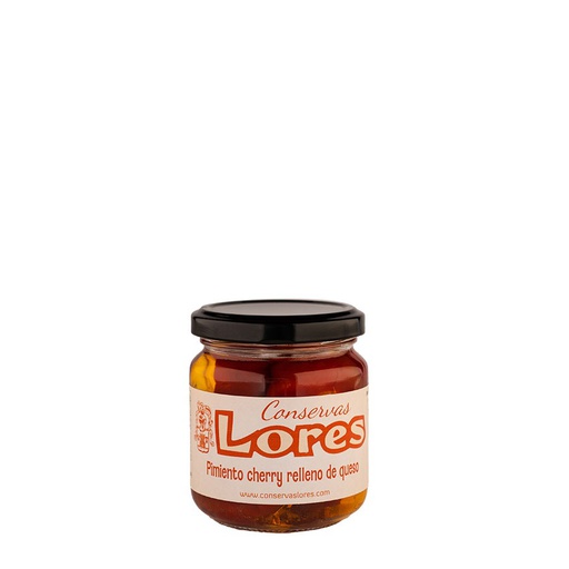 [07670] Pimientos cherry con queso 190g CONSERVAS LORES