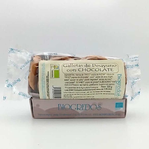 [07807] GALLETA DESAYUNO CHOCOLATE BIOGREDOS 200G