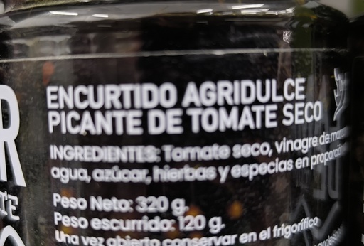 [08001] TOMATE ENCURTIDO PICANTE LA MAR DE SABOR 320G