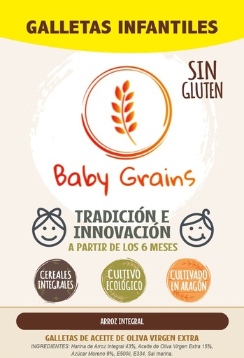 [10455] GALLETA ARROZ SIN GLUTEN BABY GRAINS AMARILLO