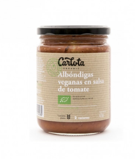 [1321] ALBONDIGAS VEGANAS SALSA TOMATE CARLOTA 425G