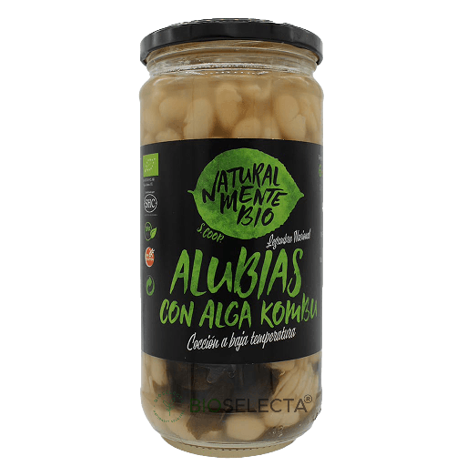 [942] Alubias blancas con alga kombu 660g NATURALMENTEBIO