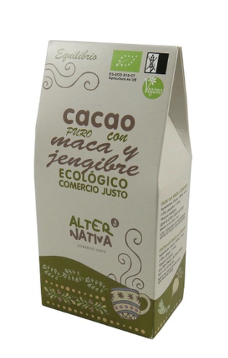 [7230] Cacao Puro Jengibre y Maca 125g ALTERNATIVA 3