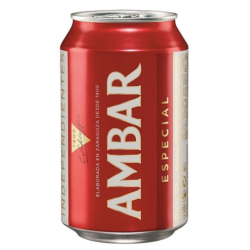[1222] CERVEZA LATA AMBAR 33CL