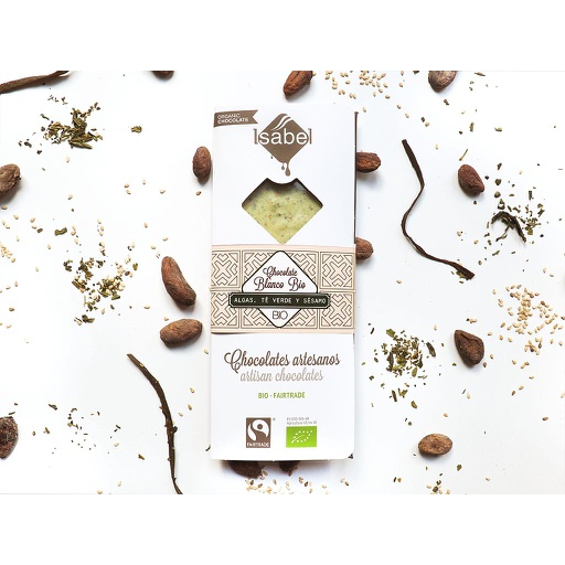 [2059] Chocolate blanco algas te sesamo 80g ISABEL