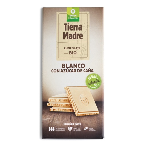 [1395] CHOCOLATE BLANCO CAÑA AZUCAR TIERRA MADRE 100G