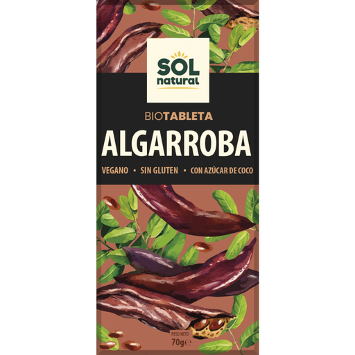 [2457] CHOCOLATE ALGARROBA S/GLUTEN SOL NATURAL 70G