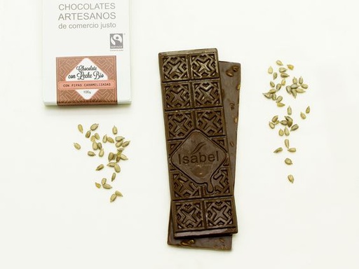 [2060] Chocolate leche con pipas 80g ISABEL