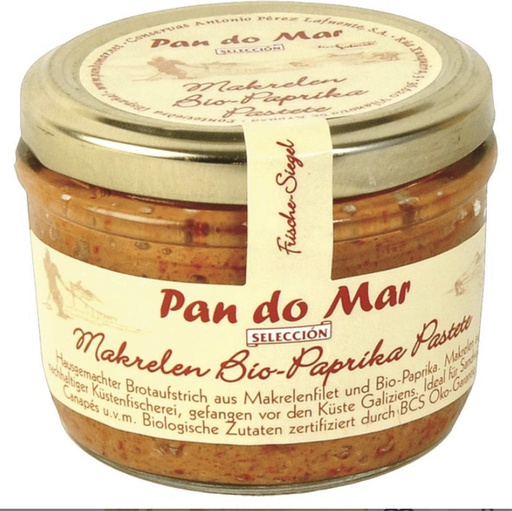 [808] Paté de caballa con pimiento ecológico picante 125g PAN DO MAR