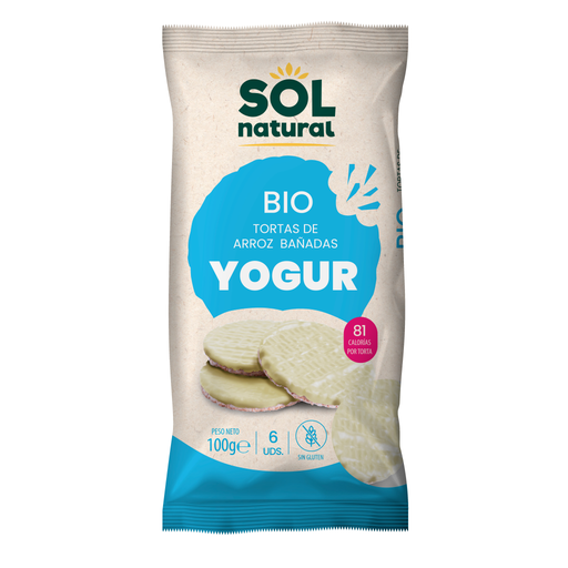 [1340] Tortas arroz bañadas con yogur 100g SOL NATURAL
