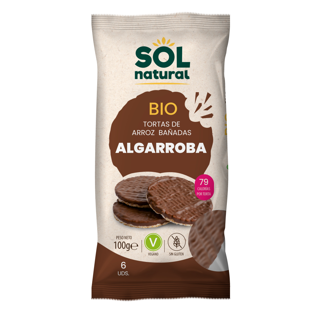 Tortas arroz con algarroba 100g SOL NATURAL