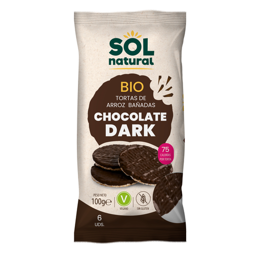 [1342] Tortas arroz con chocolate fondant 100g SOL NATURAL