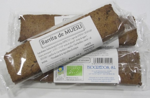 [3779] Barrita de muesli  65g BIOGREDOS