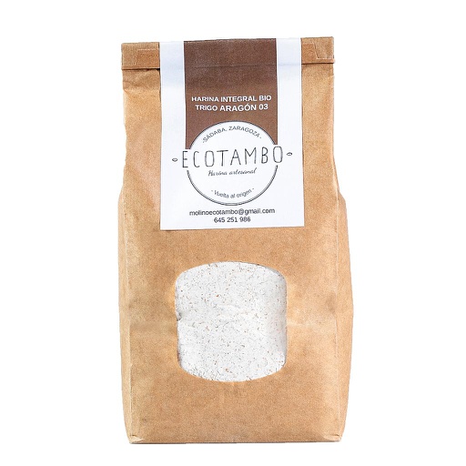[757] HARINA TRIGO ARAGON 03 INTEGRAL 1KG ECOTAMBO