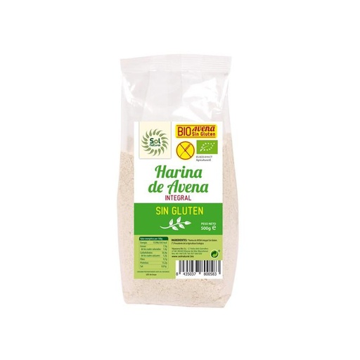 [3017] HARINA AVENA INTEGRAL SIN GLUTEN BIO SOL NATURAL 500G